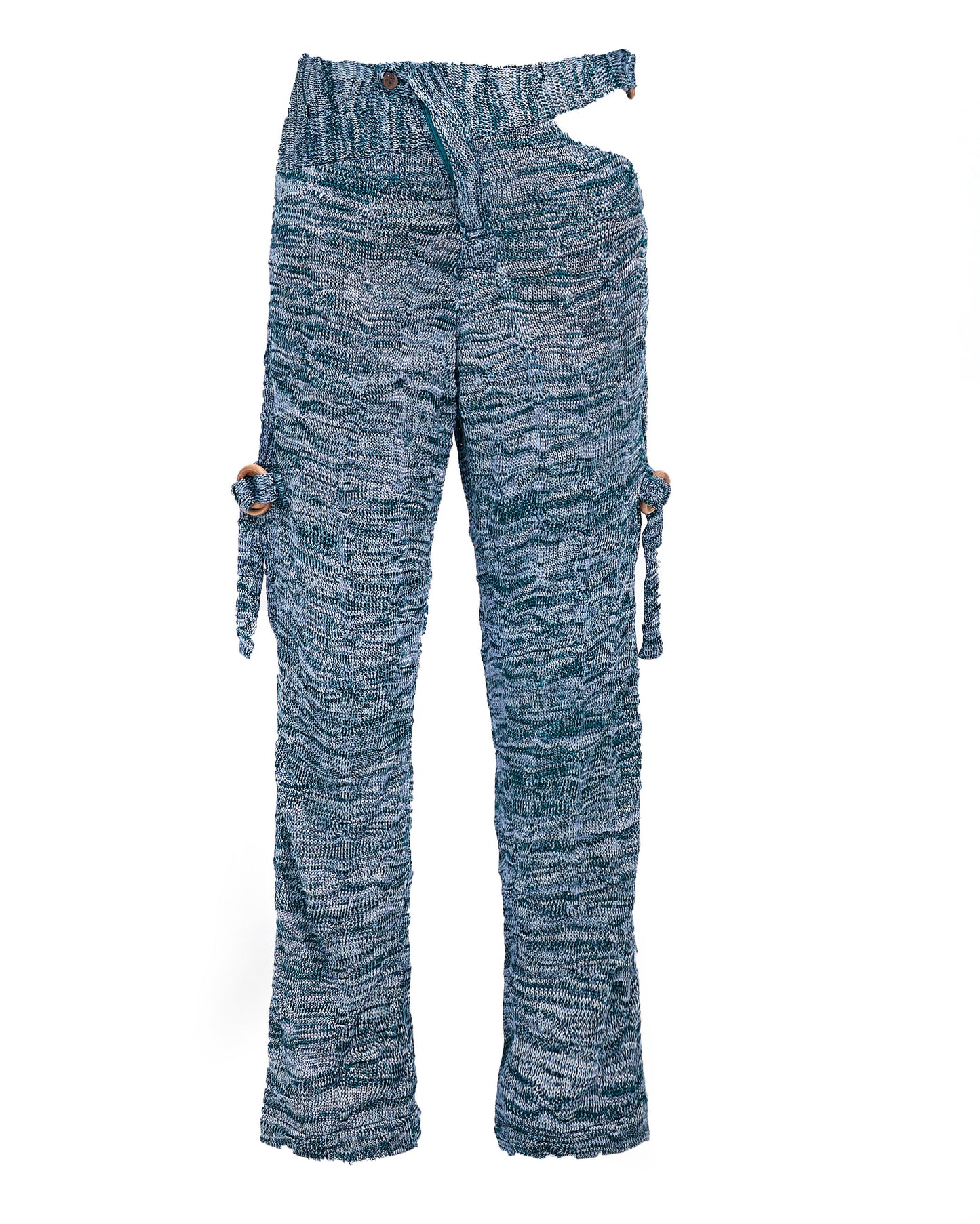 BLUE MARL TROUSERS